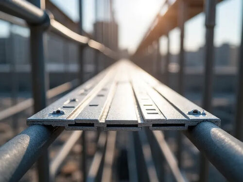 Perusahaan terbaru Blog tentang Papan Perancah Aluminium Berkekuatan Tinggi Meningkatkan Efisiensi Keselamatan Konstruksi