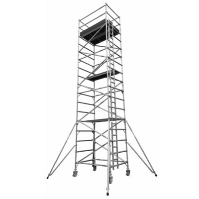 kualitas Anodized Mobile Aluminium Scaffold Tower Mudah Mengumpulkan / Membongkar pabrik