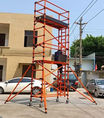 Harga yang bagus 2-20m Scaffolding Terisolasi Menara Scaffold Fiberglass Mobile Untuk Teknik Elektro on line