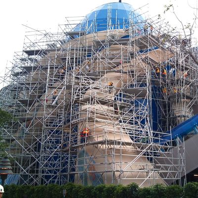 Harga yang bagus 50.8MM Diameter Alloy Aluminium Scaffolding Ringan Untuk Teknik Kompleks on line
