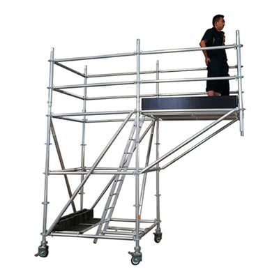 Harga yang bagus 50.8mm Diameter Cantilever Aluminium Scaffold Tower Mobile Ring Lock Type Scaffolding on line
