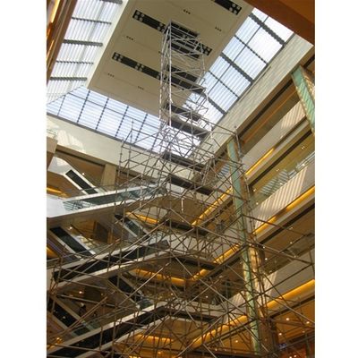 Harga yang bagus 50.8mm Diameter Aluminium Scaffold Menara 39m Tinggi 3,2m Ketebalan Ringlock Scaffolding on line