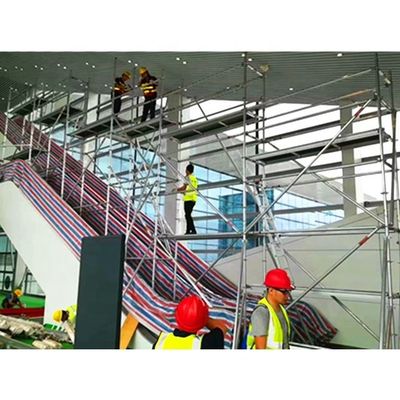 Harga yang bagus CE Mobile Scaffold Tower, Menara Akses Aluminium untuk Perbaikan Escalator on line