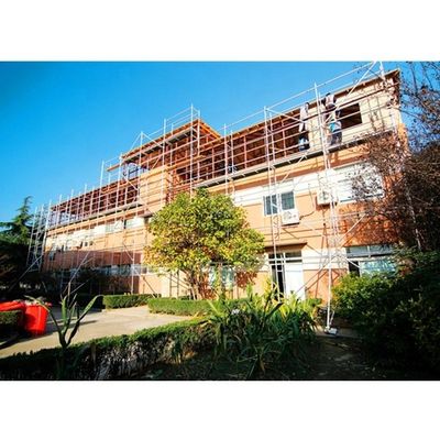 Harga yang bagus 1.8mm Ketebalan Aluminium Scaffold Tower Building Ringlock Sistem Scaffolding Tubular on line