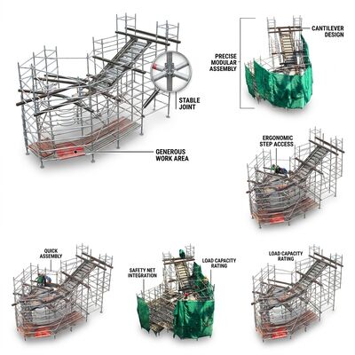 Harga yang bagus Sistem Akses Platform Ekstensi Kantilever Aluminium 1.5m untuk Mengatasi Rintangan EN1004 CE on line