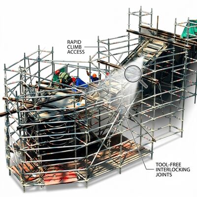 Harga yang bagus Lukisan dan Dekorasi Aluminium Scaffold Tower 2.5m Platform Terpanjang Anti-Splatter Shield System Profesional on line