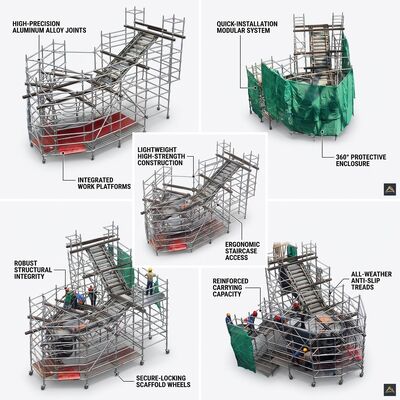 Harga yang bagus Panggung Acara Rigging Aluminium Perancah Menara Hitam Matte Saluran T-Slot Non-Reflektif Manajemen Kabel untuk on line