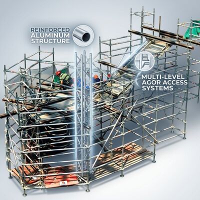 Harga yang bagus Pemeliharaan Boiler Industri Aluminium Scaffold Tower Radiant Heat Barrier Intumescent Deck Kompak Teluk Pembangkit Listrik on line